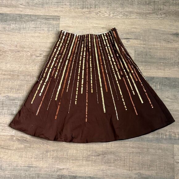 Haven Bleu 2000s A line Sequin skirt Size Small - Picture 2 of 4